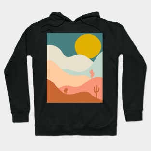 Abstract Mountain Cactus Landscape Hoodie